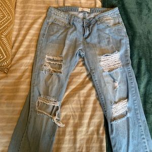 Ripped boyfriend jeans